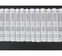 Rideaux Brise-bise Finale Jacquard gebogt 45 cm de Haut | Vous Pouvez Choisir la Largeur des Rideaux par paliers de 12,5 cm | Colour: Blanc | Rideaux Cuisine