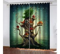 Rideaux Chambre Enfant Fille Garçon 3D Maison De Rêve De Dessin Animé Rideau Occultant Thermiques Isolants Anti Chaleur Phonique Lot De 2 Rideau Fenetre À Oeillets Rideaux sur Mesurecm(LxH)