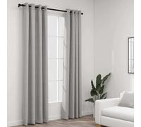 vidaXL Rideaux occultants aspect de lin Anthracite 140x245 cm 2 pièces