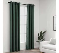 vidaXL Rideaux occultants aspect de lin Anthracite 140x245 cm 2 pièces