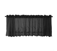 Rideaux courts en dentelle pour espaces de maison, complément parfait à la décoration de cuisine et de salon (noir)