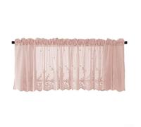 Rideaux courts en dentelle pour espaces de maison, complément parfait à la décoration de cuisine et de salon (rose)