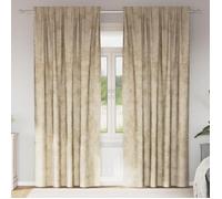 Vidaxl Rideau Avec Des Rideaux 2 Pcs Crème 245 X 140 Cm Velours