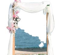 Rideaux d'arc de mariage, mousseline transparente, 70 x 550 cm, fond élégant, 70x550CM