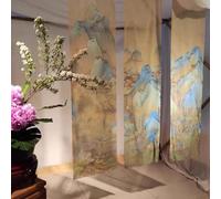 Rideaux d'arrière-plan de Style chinois, 1 pièce, gaze de Tulle translucide, décor de mariage, photographie, arrière-plan Pop 5