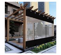 Rideaux d'auvent imperméables en PVC transparent avec fermeture éclair - Panneaux latéraux robustes pour terrasse, tonnelle, parasol pour porche, garage et événements - Résistant aux intempéries