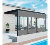 Rideaux de bâche en PVC transparent avec fermetures éclair, cloison extérieure imperméable pour pergolas et tonnelles