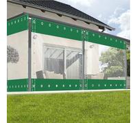 Rideaux de bâche imperméables avec œillets, panneaux latéraux transparents très résistants pour pergola, terrasse, porche, tonnelle - Durable et résistant aux intempéries