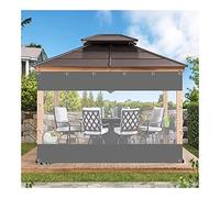Rideaux de bâche imperméables et robustes en vinyle transparent de 0,6 mm avec œillets, panneau latéral coupe-vent pour patio, pergola, terrasse, porche - 1 x 4 m