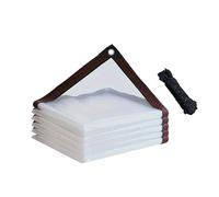 Rideaux de Bâche Imperméables Transparents Extérieurs,Bâche Transparente avec Oeillets Bâche Imperméable Plastique Serre,Terrasse Bâches de Protection,2×4m/6.6×13.1ft