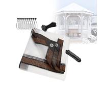 Rideaux De Bâche Transparente avec œillets,Panneaux Latéraux De Bâche Claire Imperméable,Terrasse Bâches de Protection pour Extérieur Meubles de Jardin Tente,6×10m/19.7×32.8ft