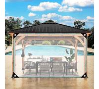 Rideaux de bâche transparente - Bâche en plastique PVC pour protection des plantes avec œillets, panneaux latéraux transparents pour pergola, tonnelle, terrasse, jardin