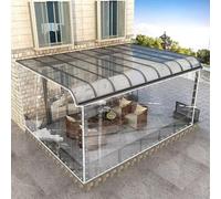 Rideaux de bâche transparente imperméable en PVC pour pergola, terrasse, porche, tonnelle, rideaux de séparation résistants aux intempéries avec œillets - 1,8 x 2,6 m
