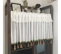 Rideaux de bistrot de style campagnard - Cantonnières modernes pour salon, chambre à coucher, café et magasin - Habillages de fenêtre élégants pour intérieurs rustiques et rustiques