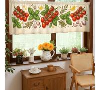 Rideaux de cuisine rustiques italiens pour petits éviers de camping-car, fenêtre étroite 45,7 x 132,1 cm