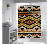 Rideaux de Douche Abstraits géométriques en Polyester imperméable à Motif symétrique en Losanges et Triangles pour la décoration Moderne de la Salle de Bain 120 x 180 cm