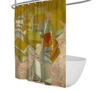 Rideaux de Douche impressionnistes Classiques Piles de Romans français Tirage de Douche de Salle de Bain à Motifs d’Art pour décoration de Baignoire Tissu imperméable 120 x 200 cm
