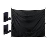 Rideaux de Douche pour Porte Arrière de Voiture, 2x1,8 m Noirs avec Crochets Magnétiques, Barrière de Confidentialité Réglable pour Camping-Car