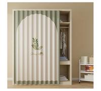 Rideaux de fenêtre anti-poussière, rideau d'étagère de cuisine, auvent de placard, rideaux d'armoire ouverts avec guide coulissant pour cuisine, armoire, meubles de salle de bain