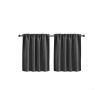 Rideaux de fenêtre occultants pour petites ouvertures, y compris les espaces d'appoint de cuisine, de salon et les zones utilitaires (gris foncé)