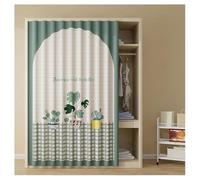 Rideaux de fenêtre résistants à la poussière, rideau d'étagère de cuisine, rideau de placard, rideaux d'armoire ouverts avec guide coulissant pour meubles de cuisine, armoire et solutions de rangement