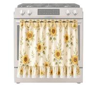 Rideaux de four Cache Cuisinière Lave-Vaisselle Dentelle Champêtre | Rideau porte lave-vaisselle pour propriétaires décorateurs résidents maisons appartements cuisines buanderies