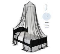 Rideaux de lit à baldaquin | Auvent de lit simple à king size en polyester doux et élégant en maille de protection | Moustiquaire en forme de dôme suspendue au plafond, décoration de chambre