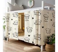 Rideaux de Lit Superposé Anti-poussière Dortoir Tentures pour Cadre de lit | Rideaux de Couchette Occultant pour Lit Cabane Anti-moustique Moustiquaire en Polyester Mezzanine Crous