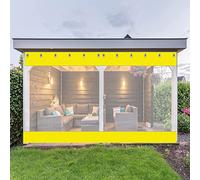 Rideaux de pergola d'extérieur en PVC imperméable - Panneaux latéraux isolés pour protection du porche et de l'intimité