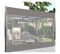 Rideaux de pergola imperméables en PVC - Bâche à œillets pour une meilleure protection de l'intimité et des intempéries, idéal pour les espaces de vie extérieurs