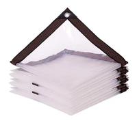 Rideaux de pergola transparents imperméables pour tonnelle - Taille personnalisable - 6 x 7 m - Œillets pour une installation facile - Améliore l'intimité et le style en extérieur