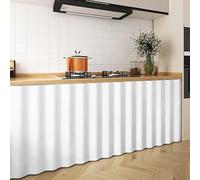 Rideaux de Placard, Rideau de Cabinet Auto-adhésif sans perceuse, Plusieurs Tailles Multicolores(White,W 51.2" x L 39.4" (1 Panels))