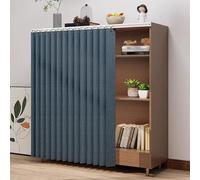 Rideaux de Placard, Rideau de Porte d'armoire Auto-adhésif avec Rail Multicolore, Plusieurs Tailles(Blue,W 47.2" x L 39.4" (1 Panels))