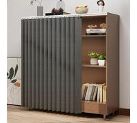 Rideaux de Placard, Rideau de Porte d'armoire Auto-adhésif avec Rail Multicolore, Plusieurs Tailles(Grey,W 47.2" x L 31.5" (1 Panels))