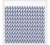 Rideaux de porte | 72 lanières en PVC et cadre en aluminium | Ideal pour l'intérieur et l'extérieur | Moustiquaire | Blanc-Bleu | 210 * 90