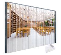 Rideaux de Porte à lanières en PVC, Panneaux de séparation Robustes pour entrepôts, façades industrielles et escaliers - Installation Facile, intimité et contrôle de la température
