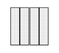 Rideaux de porte anti insectes 2 pcs et aimants noir 220x100 cm