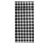 Rideaux de porte conçus pour l'efficacité énergétique et la réduction du bruit, fabriqués en tissu polyester pour un usage quotidien (noir)