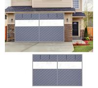 Rideaux de Porte de Garage pour L'hiver, Rideau de Porte Magnétique À Isolation Thermique, Couverture Kit D'Isolation D'Écran Inverno, Coupe-Vent Imperméable Phonique(Gray,460x240cm)