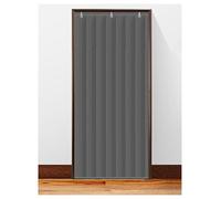 Rideaux de porte isolants thermiques, coupe-vent et isolants for l'hiver, en polyester et coton, for chambre, cuisine et balcon(Grey,90cmx210cm/35.4x82.7in)