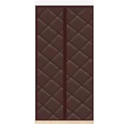 Rideaux De Porte Isolants Thermiques MagnéTiques D Rideau de porte d'hiver, isolant thermique, coupe-vent, épais et résistant au froid(Brown,90x210cm)