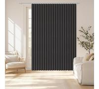 Rideaux de Porte occultants magnétiques en accordéon personnalisés pour cloisons de séparation, Chambres, salles de Bains, Salons-Black- W240xH240cm