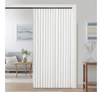Rideaux de Porte occultants magnétiques en accordéon personnalisés pour cloisons de séparation, Chambres, salles de Bains, Salons-White- W80xH200cm