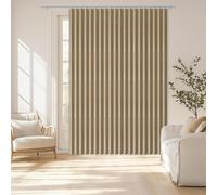 Rideaux de Porte occultants magnétiques en accordéon personnalisés pour cloisons de séparation, Chambres, salles de Bains, Salons-Light Brown- W180xH200cm