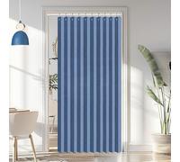 Rideaux de Porte occultants magnétiques en accordéon personnalisés pour cloisons de séparation, Chambres, salles de Bains, Salons-Dark Blue- W150xH220cm