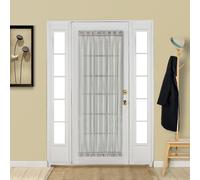 Rideaux de porte transparents Aquazolax pour portes et intimit , grands rideaux en voile 137 x 183 cm, pour chambre coucher et salon, avec embr