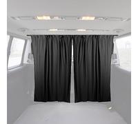 Rideaux De Séparation de Cabine pour VW T6 L1 L2 Noir Tissu