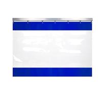 Rideaux de séparation de garage en vinyle - Bâche transparente imperméable pour zones de travail en plein air, séparation personnalisable avec rail droit pour une meilleure intimité