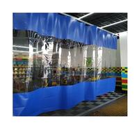 Rideaux de séparation de garage, panneaux industriels en vinyle, bâche imperméable transparente, cloison extérieure avec rail droit
