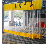 Rideaux de séparation de garage, rideau d'extérieur en vinyle, rideaux imperméables pour terrasse et station de lavage, rideau transparent résistant à l'usure et aux déchirures.(Yellow,5.91x8.2ft)